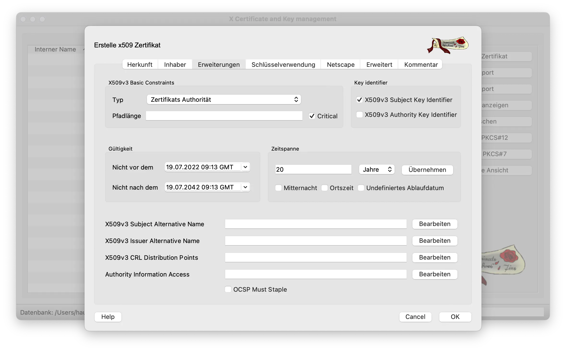 Zertifikatsgültigkeit